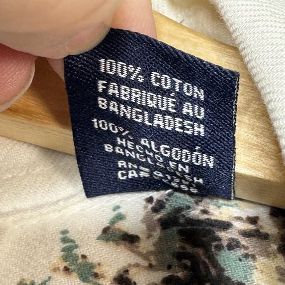 Chaps Shirt Mens 2XL White Wildlife Hunting Deer Duck Dog Print Flannel Button - Picture 7 of 11